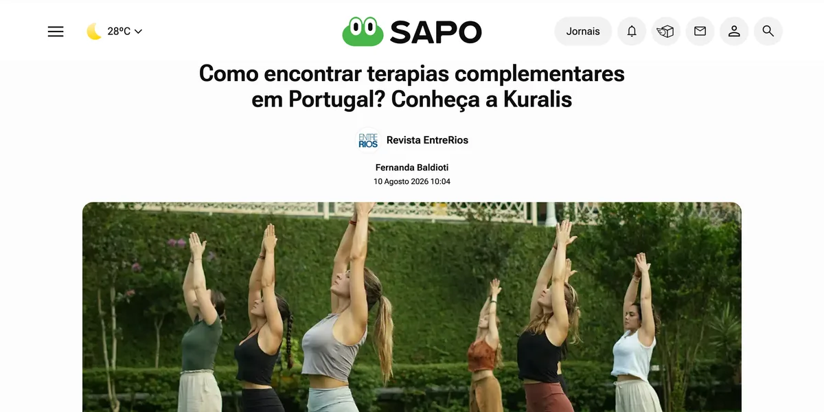 Captura do artigo publicado na SAPO